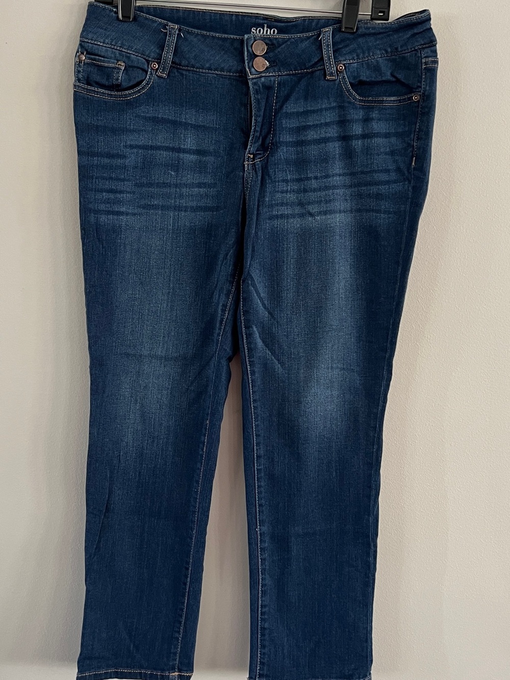 New York & Company Dark Blue Straight Leg Jeans